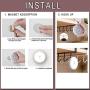 Rechargeable LED Night Light Sensor Lamp Mini Auto On/Off White Night-Light for Bedroom Bathroom Kitchen Hallway Stairs 3M Adhesive Fixed Base Wall