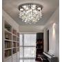 APBEAM Contemporary Raindrop Crystal Round Chandelier Flush Mount Ceiling Light for Living Room Bedroom