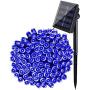 MAOKOT Solar String Lights, 72ft 1Pack 200 LED Solar Powered String Lights Outdoor, Waterproof 8 Modes LED Christmas Lights for Wedding Patio Garden Tree Party (Blue)