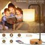 Bedside Table Lamp,Touch Control Table Lamp,Camroop 3 Way Dimmable Nightstand Lamp with Two USB Charging Ports and Two Outlets for Bedroom, Living Room, College Dorm,Kids Room(LED Bulb Included)