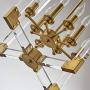 Hanging Pendant Light Fixture-8 Light Rectangle Clear Brass Modern Chandelier for Dining Room, Bedroom, Foyer and Entryway Hanging Pendant Light Fixture-8 Light Rectangle Clear Brass Modern Chandelier for Dining Room, Bedroom, Foyer and Entryway