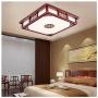 QL Ceiling Light LED Modern Chinese Rectangular Living Room Lamp Solid Wood Acrylic Room Bedroom Study Lamp,12080cm