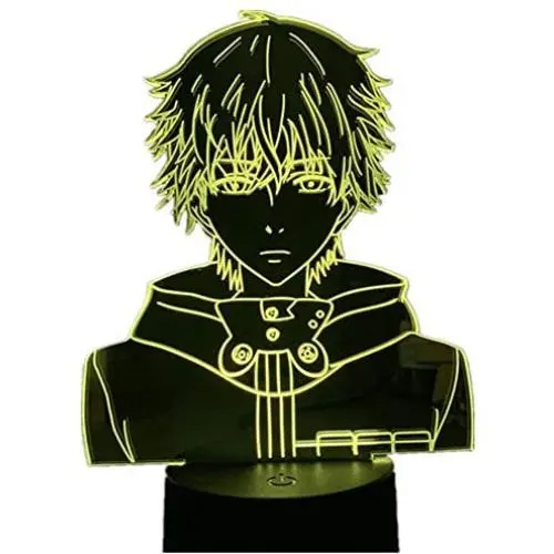 New 3D Lamp Led Night Light Tokyo Ghoul Ken Kaneki Face Nightlight for Reading Room Decor Light Anime Gift for Birthday Table Lamp Usb