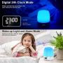 Star Projector Night Light Bluetooth Speaker 360 Degree Rotation Multicolor Changing Music Nursery Light Bedside Table Lamp with 6 Optional Films for Kids, Adults, Alarm Clock/TF Card/AUX Support