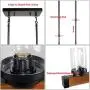 PUZHI HOME Modern Kitchen Island Pendant Light, 3 Lights Wooden Light Fixture Farmhouse Chandelier Rustic Dining Room Light for Kitchen Farmhouse Dining Room Living Room Barn