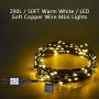 200 LED String Lights Plug in, Color Changing Fairy Lights, 8 Modes PVC Wire Christmas Lights for Bedroom, Party, Garden, Indoor/Outdoor (Warm White)