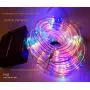 DLTND Solar Rope Lights Outdoor Waterproof IP67 100LED String Lights Christmas Lights PVC Tube Fairy Lights for Pool Garden Yard Patio Gazebo Awning Xmas Tree Party Wedding Camping(Mlti-Clr5 Clear)