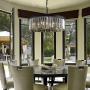NOXARTE Luxury Round Crystal Chandelier Hanging Ceiling Light with Smoky Gray Lampshade for Dining Room