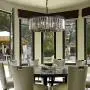 SILJOY Luxury Round Crystal Chandelier, Modern Ceiling Lights Fixtures 6 Light Pendant Lighting for Dining Room Bedroom Foyer Entryway, D21.7'', Black Metal Frame