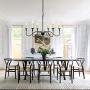 bgLight 6-Light Gold & Black Chandeliers, Farmhouse Candle Chandelier Rustic Island Light Large Ceiling Hanging Pendant Lighting for Dining Room, Kitchen Island, Living Room, Bedroom