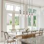 LNC A02982 Wood Kitchen Island Lighting Farmhouse Linear Chandeliers with Glass Bottle Shade