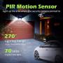 Solar Lights Outdoor, FURANDE Solar Motion Sensor Light Outdoor IP65 Waterproof 270° Wide Illumination 3 Adjustable Heads 70 LED Security Flood Light for Yard Patio Garage Entryway Front Door
