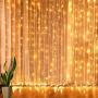 Curtain String Lights, 6.6x6.6 ft, 200 LED, 8-Lighting Modes Twinkle Lights, String Lights for Bedroom, Patio, Wedding and Christmas Decorations, Warm White