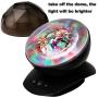 SOAIY Sleep Soother Aurora Projection LED Night Light Lamp with 8 Lighting Mode & Speaker, Relaxing Light Show for Baby Kids and Adults, Mood Light for Baby Nursery Bedroom Living Room (Black)