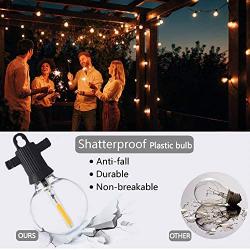 ZOTOYI 100Ft Outdoor Patio String Lights G40 Globe Lights with 50+2Pcs LED Bulbs, Waterproof IP65 Hanging Lights for Bistro, Backyard, Gazebo, Party, Wedding, 2700K Warm White, E12 Sockets