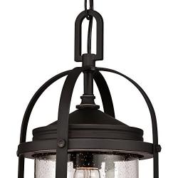 Westinghouse Lighting 6339400 Grandview One-Light Outdoor Pendant, Oil Rubbed Bronze Finish with Highlights and Clear Seeded Glass