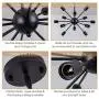 Weesalife Sputnik Chandeliers Antique 12-Lights Mid Century Pendant Lighting Matte Black Industrial Retro Adjustable Hanging Light Fixture for Living Room, Dining Room, Kitchen, Loft, Farmhouse