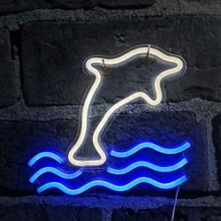 Dophin LED Neon Lights, Festival Wall Decor Art Neon Sign Light for Christmas, Home Decoration,Bedroom, Lounge, Office, Wedding, Valentines Day Party Operated by USB