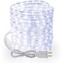 BrizLabs Rope Lights Outdoor, 18ft 216 LED Rope Lights Daylight Connectable, Waterproof Outside Tube Lights Plugin for Indoor Christmas, Garden, Patio, Tree, Wedding, Party Decor, Bright White