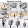 Glass Pendant Light Mini 1-Light Pendant Light Fixture for Kitchen Island Vintage Blown Glass Hanging Light Grey Lantern Shade for Hallway,Dining Room,Balcony,Foyer,Christmas Gift,MAX40W E26 Bulb
