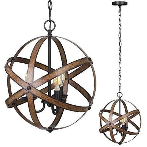 DEWENWILS 3-Light Farmhouse Chandeliers Industrial Pendant Lighting Metal Ceiling Light Fixture Hanging Light for Dining Room Kitchen Island Living Room Bedroom Foyer, ETL Listed