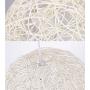 LAKIQ Farmhouse Globe Single Pendant Light Creative Rattan Kitchen Island Lighting Modern Hanging Ceiling Pendant Lights for Dining Room Living Room Restaurant Stores(Beige,16)