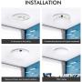MikeWin Smart Ceiling Light LED Flush Mount WiFi 24W 16 Inch, Compatible with Alexa Google Home, 2400LM Sync to Music 2700-6500K RGBCW Low Profile Ambient Light Fixture for Bedroom Living Room