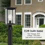 TODOLUZ Outdoor 1-Light Post Light Fixture in Black Finish, Outdoor Post Lantern with Clear Glass for Patio Garden Walkway