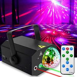 Party Lights + Disco Ball GOOLIGHT Dj Disco Lights LED Stage Light Projector Strobe Lights Sound Activated with Remote Control for Xmas Club Bar KTV Holiday Dance Christmas Birthday Home Decoration