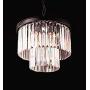 Saint Mossi Modern K9 Crystal Raindrop Chandelier Lighting Flush Mount LED Ceiling Light Fixture Pendant Lamp for Dining Room Bathroom Bedroom Livingroom 6 E12 Bulbs Required H14'' X D18''