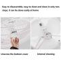 ZYQDRZ Ultra-Thin Ceiling Bedroom Invisible Fan Light Ceiling Fan Light Dining Room Living Room Modern Minimalist Home with Electric Fan Chandelier,White