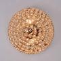 SOTTAE Elegant 2 Lights Crystal Cental Shade Bronze Gold Finish Bedroom Living Room Hallway Kids Room Modern Crystal Chandelier Ceiling Light, Ceiling Chandelier Size 11.8''