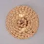 SOTTAE Elegant 2 Lights Crystal Cental Shade Bronze Gold Finish Bedroom Living Room Hallway Kids Room Modern Crystal Chandelier Ceiling Light, Ceiling Chandelier Size 11.8''