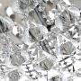 Flush Mount Crystal Chandelier 4 Lights Ceiling Lighting Fixture for Walking Way Living Room, Bedroom,Kitchen, Bathroom.(Chrome)