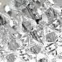 Flush Mount Crystal Chandelier 4 Lights Ceiling Lighting Fixture for Walking Way Living Room, Bedroom,Kitchen, Bathroom.(Chrome)