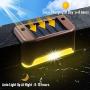 Solar Deck Lights 16 Pack, Solar Step Lights Outdoor, Waterproof LED Solar Fence Lights for Steps, Stairs, Yard, Fence, Deck, Patio, Pathway, Railing and More. Auto On/Off-600mAh (Warm Light)