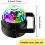 [2-Pack] Sound Activated Party Lights with Remote Control Dj Lighting, RGB Disco Ball Light, Strobe Lamp 7 Modes Stage Par Light for Home Room Dance Parties Bar Karaoke Xmas Wedding Show Club