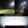 ZHMA 150W LED Flood Lights Outdoor，Super Bright Flood Light with Plug，LED Work Lights IP66 Waterproof，6500K White Light，Outdoor Flood Lights for Yard, Basketball Court, Garden（2 Pack）