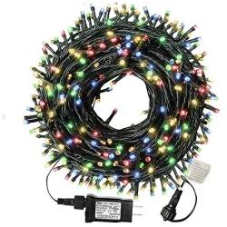 XTF2015 105ft 300 LED Christmas String Lights, End-to-End Plug 8 Modes Christmas Lights - UL Certified - Outdoor Indoor Fairy Lights Christmas Tree, Patio, Garden, Party, Wedding, Holiday (Colored)