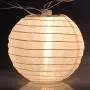 KI Store Lantern String Lights Set of 10 Extendable Plug-in Oriental Style Lanterns with Lights for Weddings Parties Bedroom Decoration (Plain White)