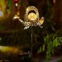 Solar Garden Decorative Lights Metal Turtle Outdoor Stakes Lighting for Courtyard, Lawn, Patio, Pathway Ornament(Bronze)