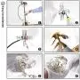 Modern Sputnik Chandeliers 6-Lights Pendant Lighting Ceiling Light Fixture for Living Room, Dining Room, Hotel
