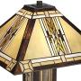 Drake Tiffany Style Table Lamp with Nightlight Mission Bronze Stained Glass for Living Room Family Bedroom Bedside - Franklin Iron Works Drake Tiffany Style Table Lamp with Nightlight Mission Bronze Stained Glass for Living Room Family Bedroom Bedside - Franklin Iron Works