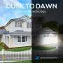 JJC Security Lights Outdoor Flood Light LED Dusk to Dawn Photocell Sensor Waterproof 30W(200W Equiv.)5000K-Daylight 2700LM DLC Certified&ETL-Listed