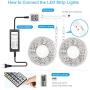 Daybetter Led Strip Lights 32.8ft Color Changing 3528 Led Light Strip Kit for Room Rope Light No White Color
