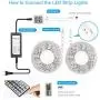 Daybetter Led Strip Lights 32.8ft Color Changing 3528 Led Light Strip Kit for Room Rope Light No White Color