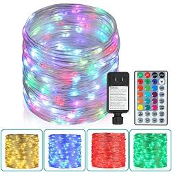 Outdoor String Lights,80 Ft Rope Lights 240 LEDs Color Changing Lights with Remote, Waterproof Lights Plug-in Outdoor Fairy Lights Twinkle Lights for Wedding, Patio, Garden, Christmas Decor,16 Colors