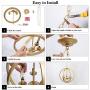 KSANA Gold Orb Chandelier, Modern Globe 3 Light Fixture for Dining & Living Room, Bedroom, Foyer and Kitchen