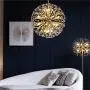 BOKT Sputnik Chandelier 18-Light Modern Fireworks Crystal Chandelier Golden Brass Hanging Pendant Light Christmas Light for Bedroom Living Dining Room