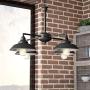 KingSo Lighting 4-Light Chandelier, Oil Rubbed Bronze Island Pendant Light Fixture with Highlights and Metal Shades Perfect for use in a Foyer, Living Room, Dining Room, or Bedroom.